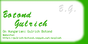 botond gulrich business card